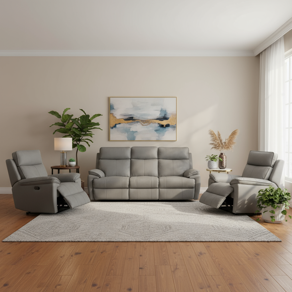 Continental  Leather Electric Reclining Armchair