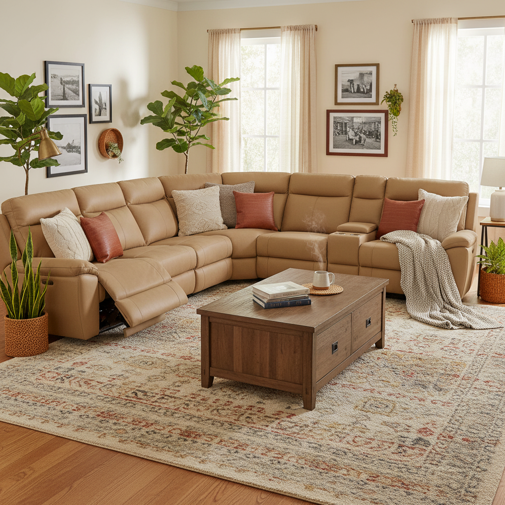 Continental Leather Electric Corner Sofa