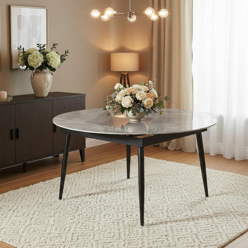Cruise Grey Gloss Dining Table - 135cm