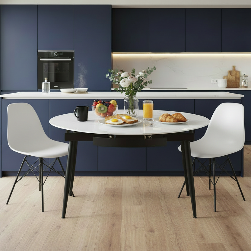 Cruise White Gloss Dining Table - 135cm