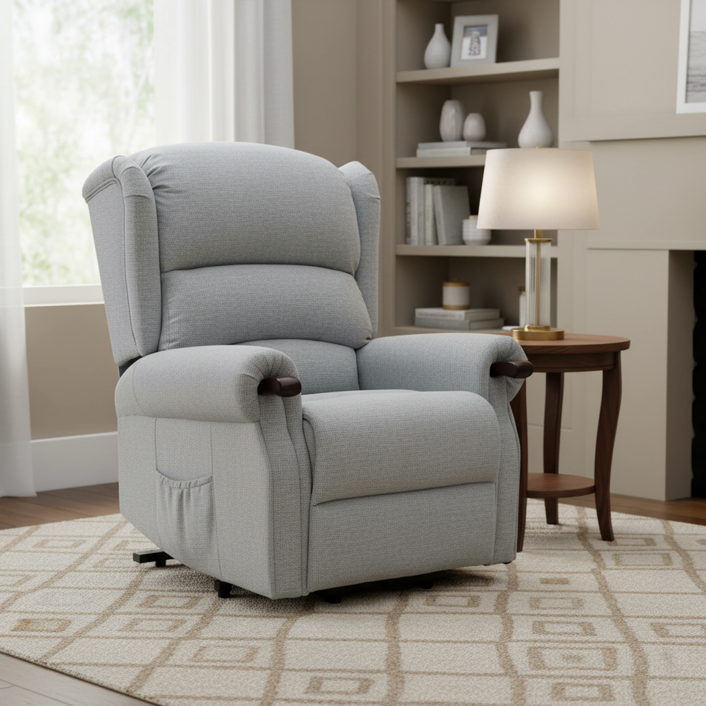 Ellis Lift and Tilt Fabric Wing Armchair