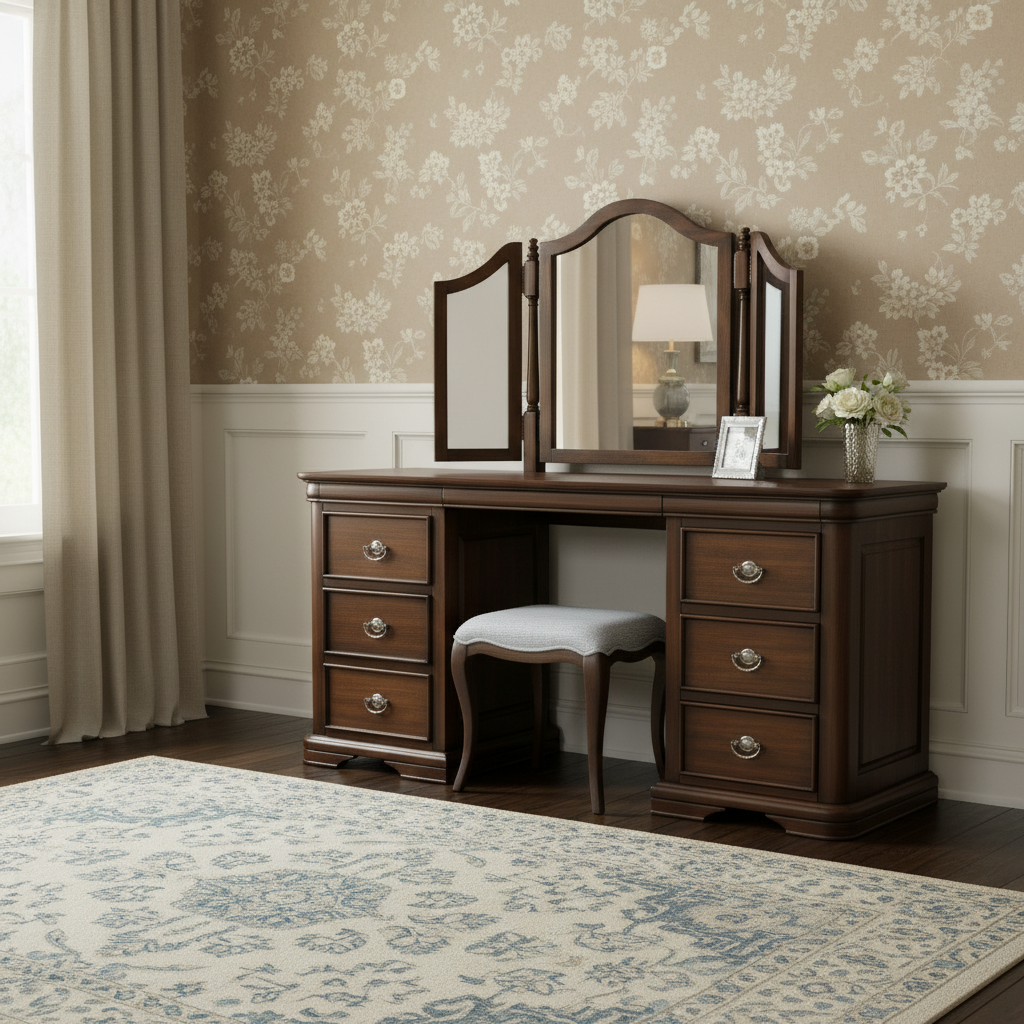 Farah Dressing Table | Mirror | Stool