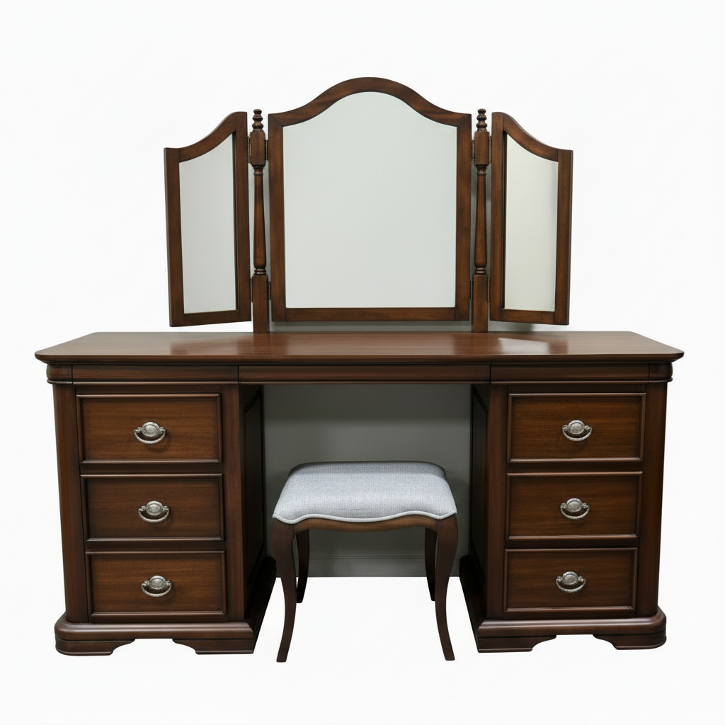 Farah Dressing Table | Mirror | Stool