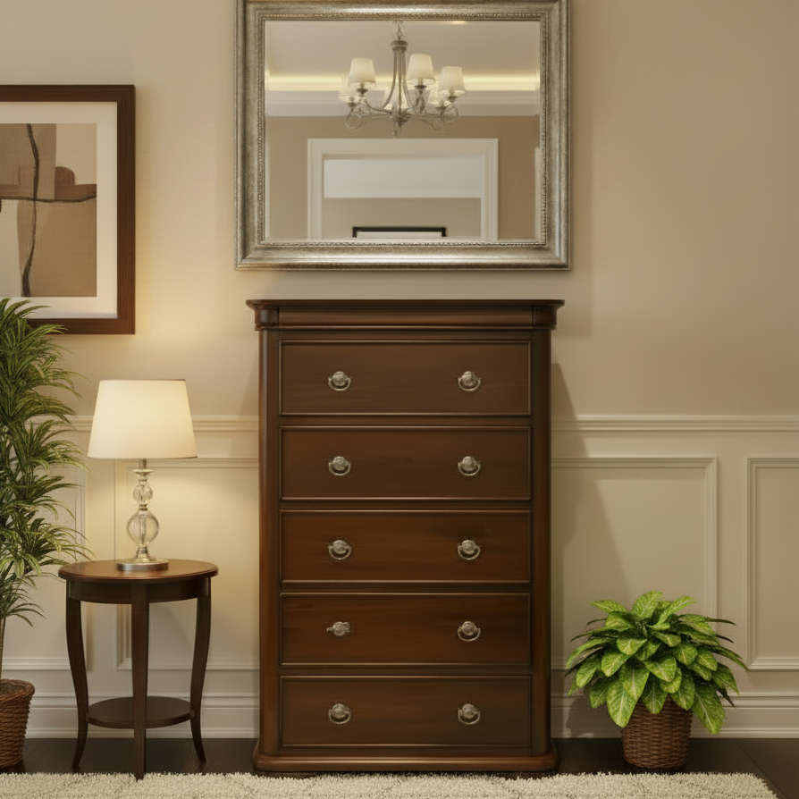 Farah Tall Boy 5 Drawer Chest