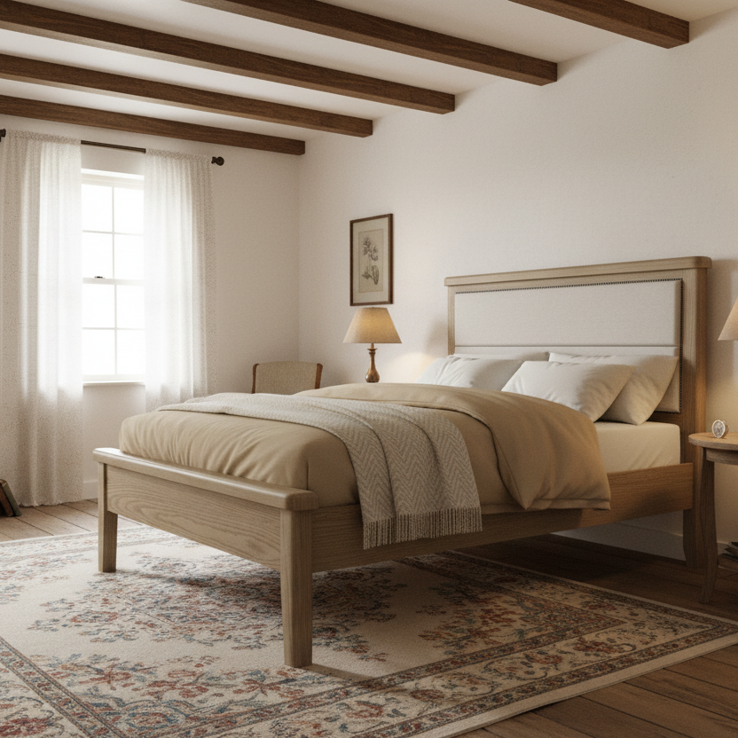 Hodson Oak Low End Bed Frame