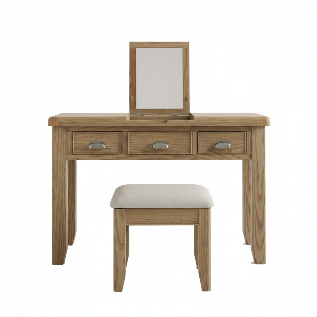 Hodson Oak Dressing Table and Stool