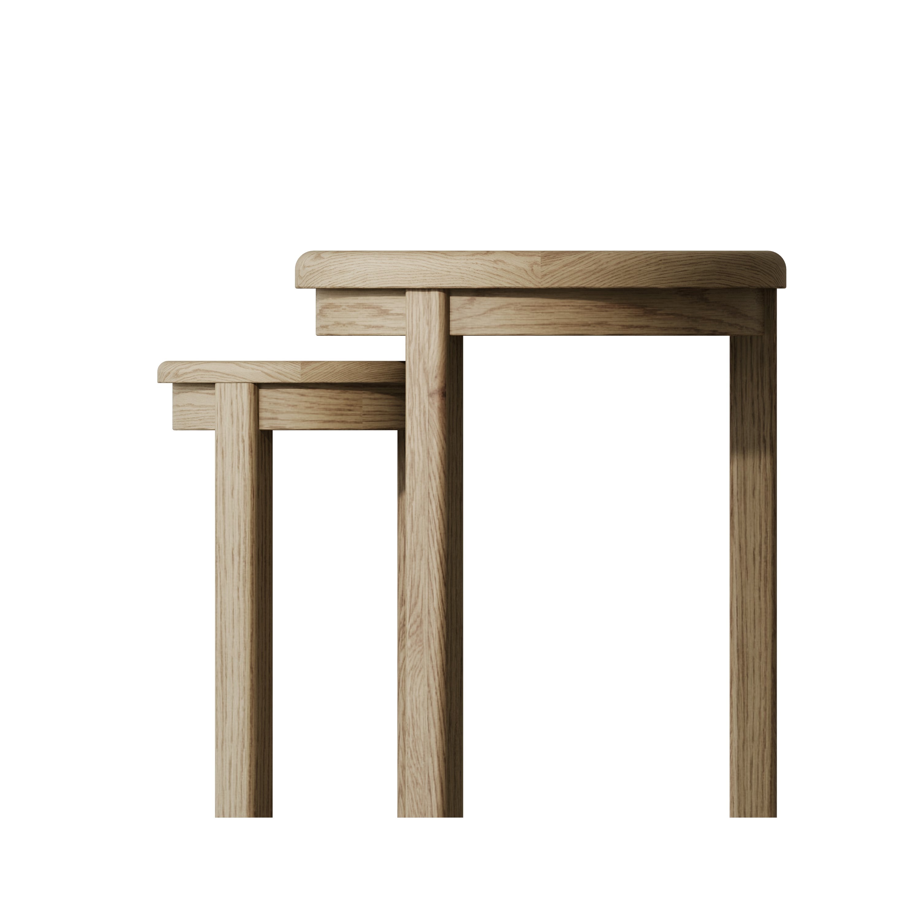 Hodson Oak Round Nest of Tables