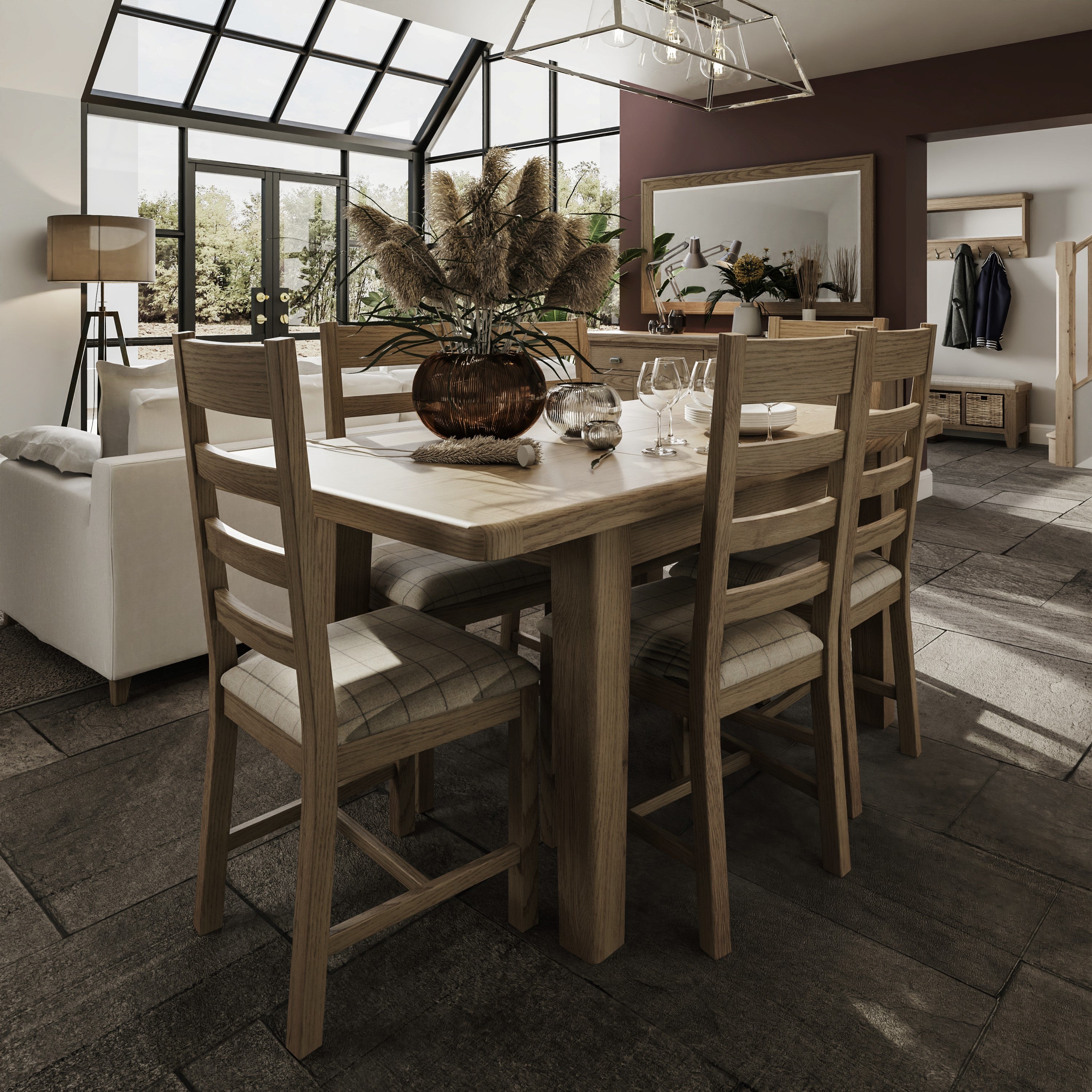 Hodson Oak Dining Table - 130 to 180cm