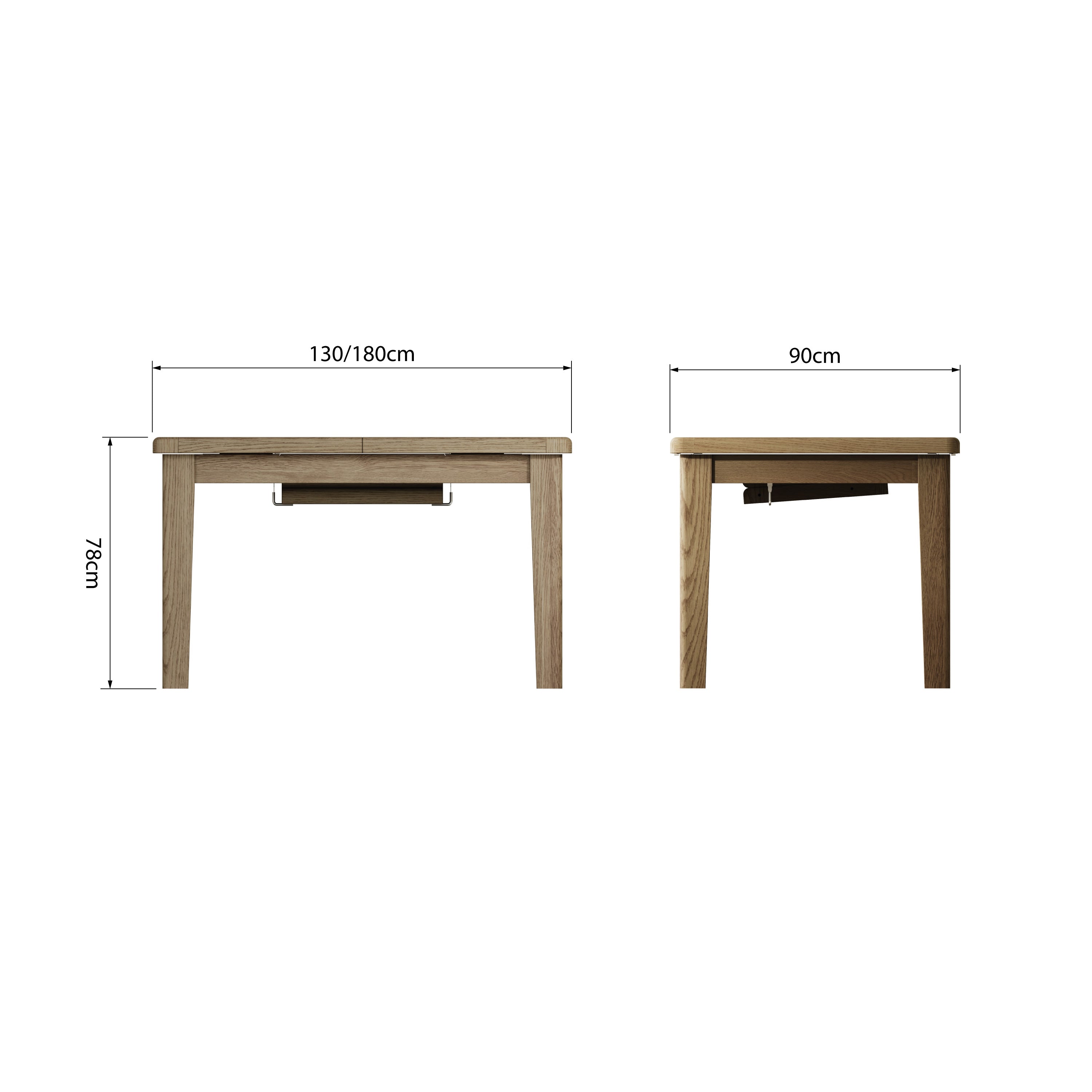 Hodson Oak Dining Table - 130 to 180cm