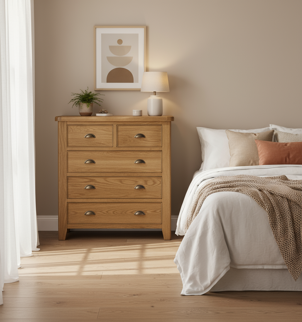 Hodson Oak 2 Over 3 Chest