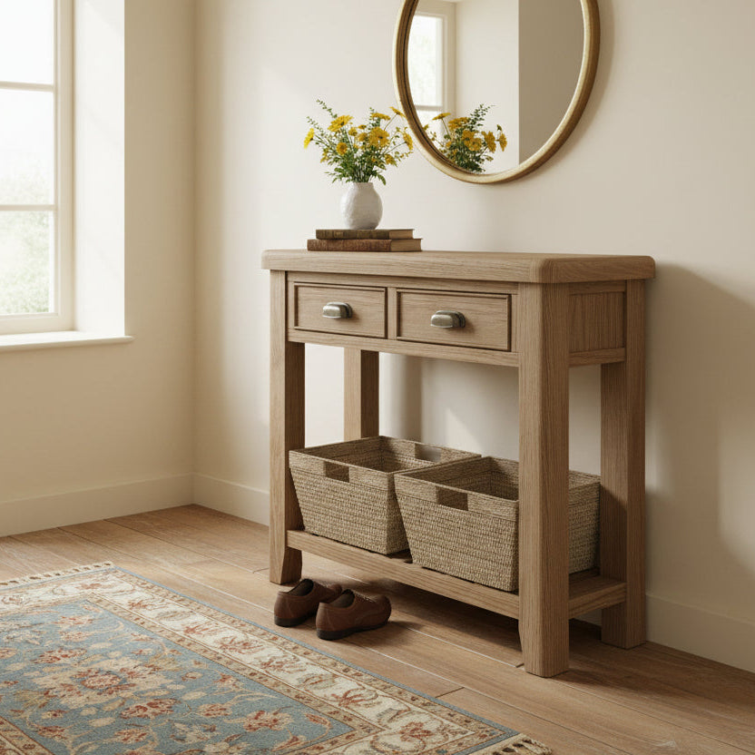 Hodson Oak Console Table