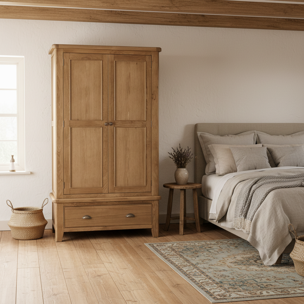 Hodson Oak Wardrobe