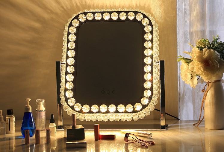 Hollywood Crystal Swivel Mirror & Vanity Unit