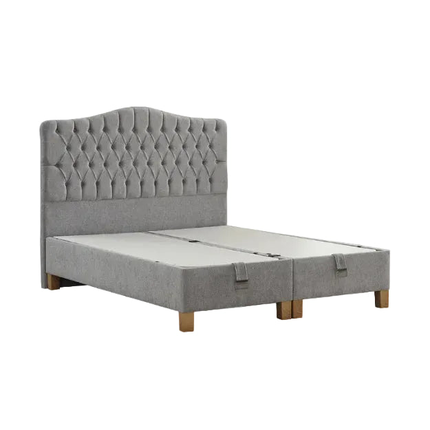 Lebrun Ottoman - Silver Fabric