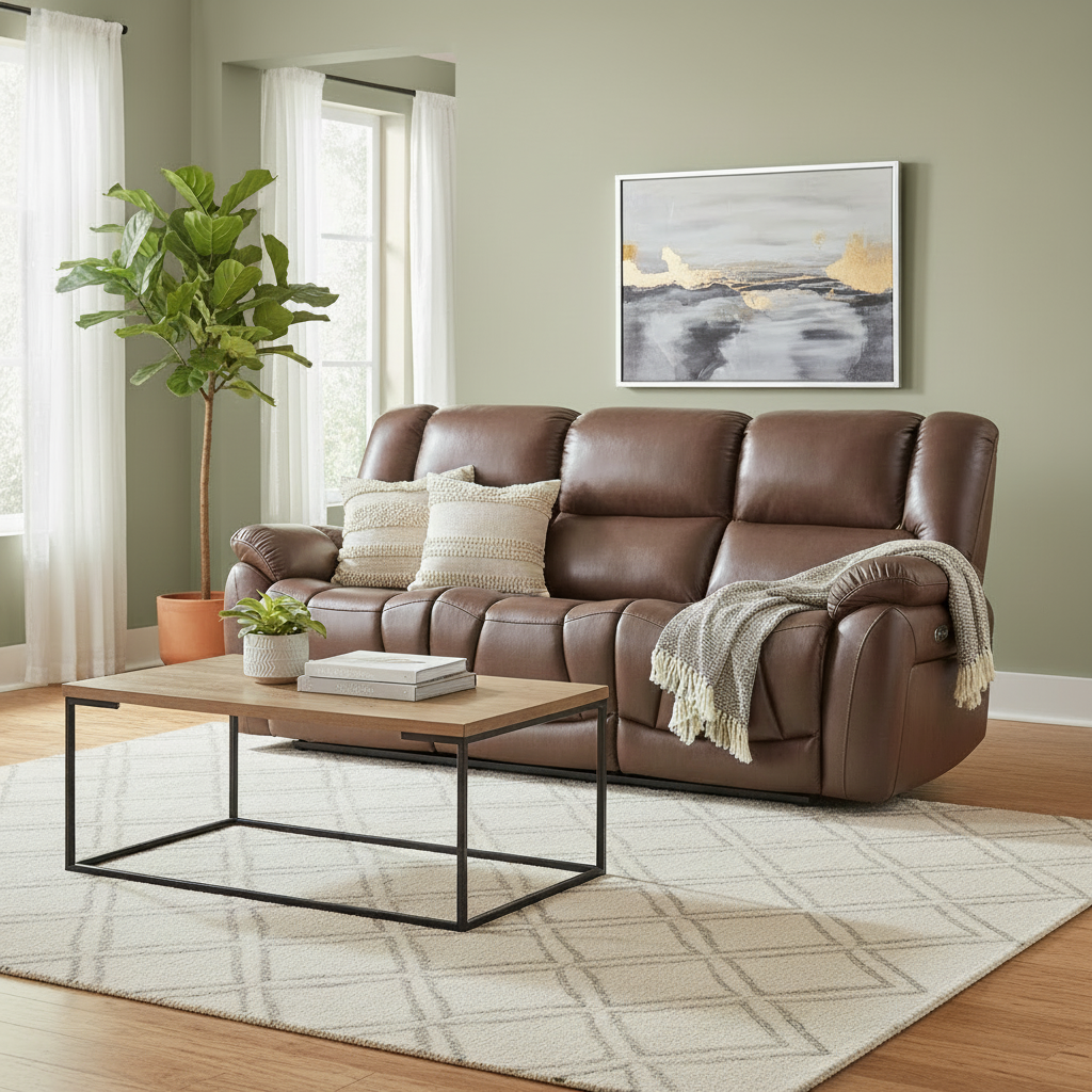 Leonardo Full Italian Leather Electric 3 Seater Sofa