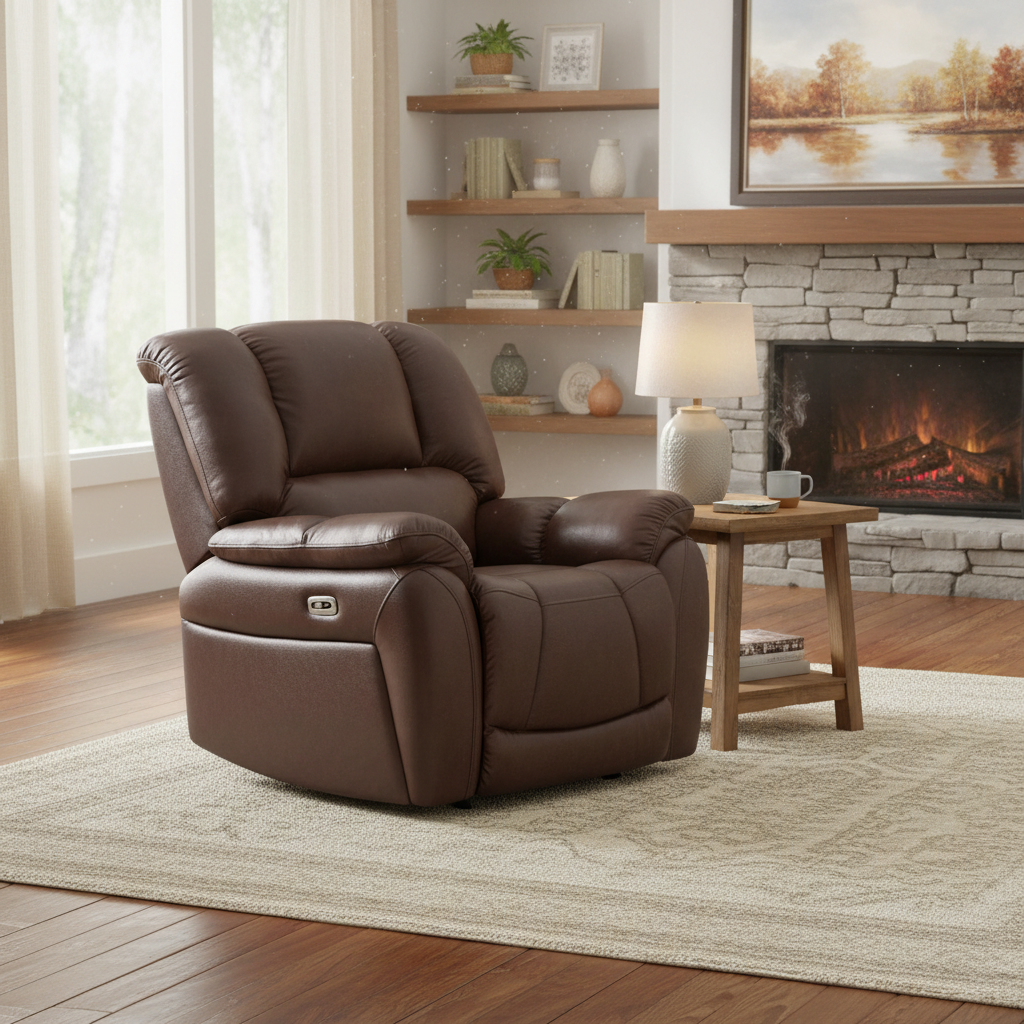 Leonardo Full Italian Leather Electric Armchair