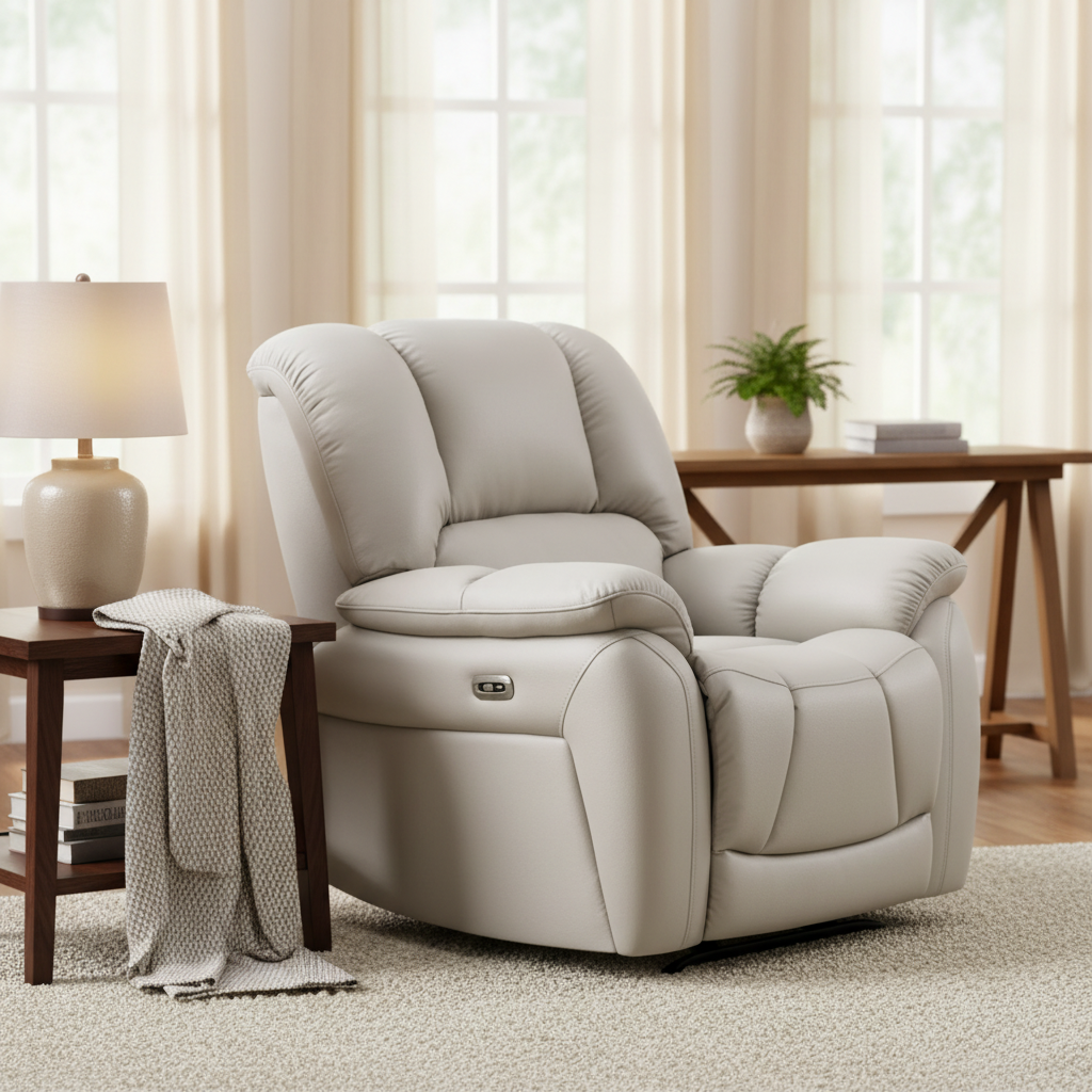 Leonardo Full Italian Leather Electric Armchair