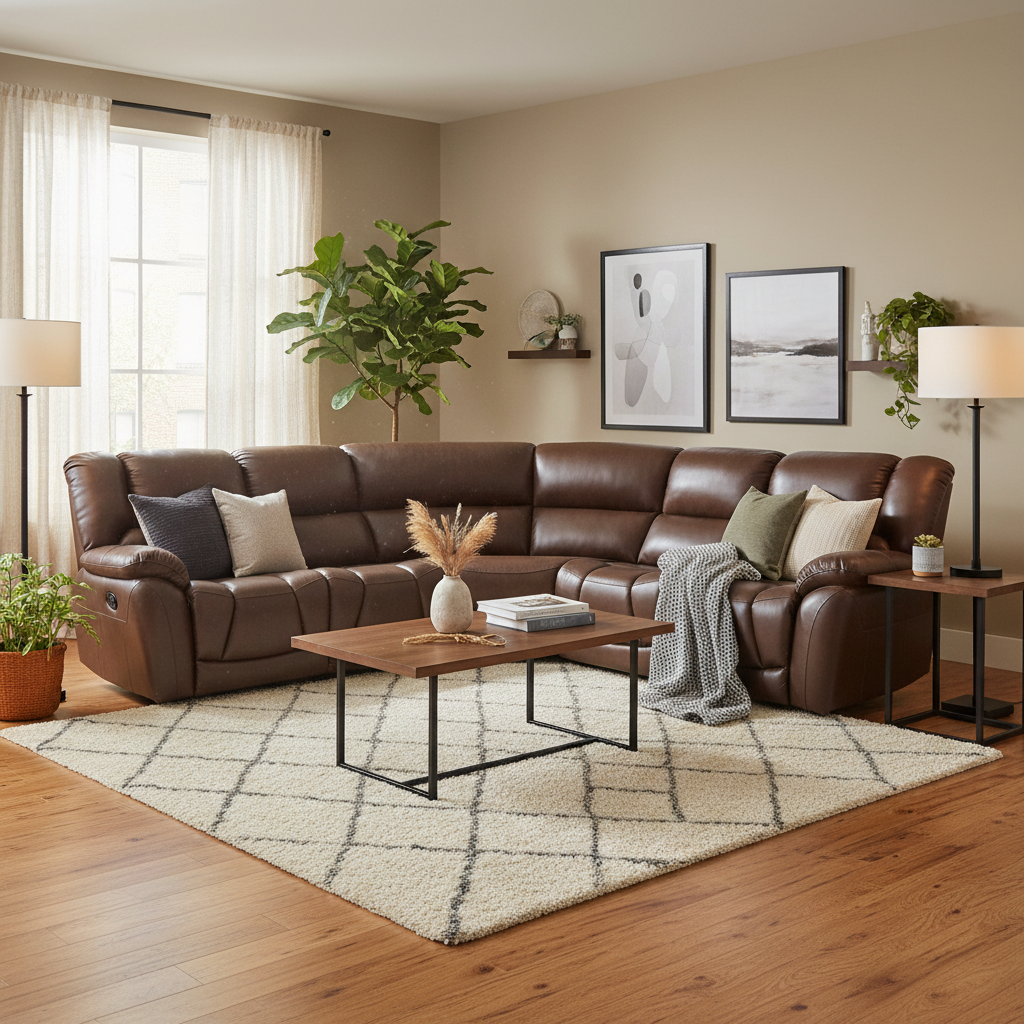 Leonardo Full Italian Leather Electric 2 Corner 2 Sofa