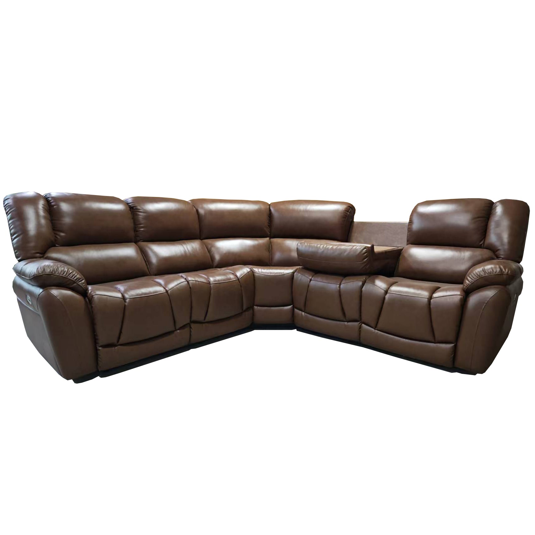 Leonardo Full Italian Leather Electric 2 Corner 2 Sofa