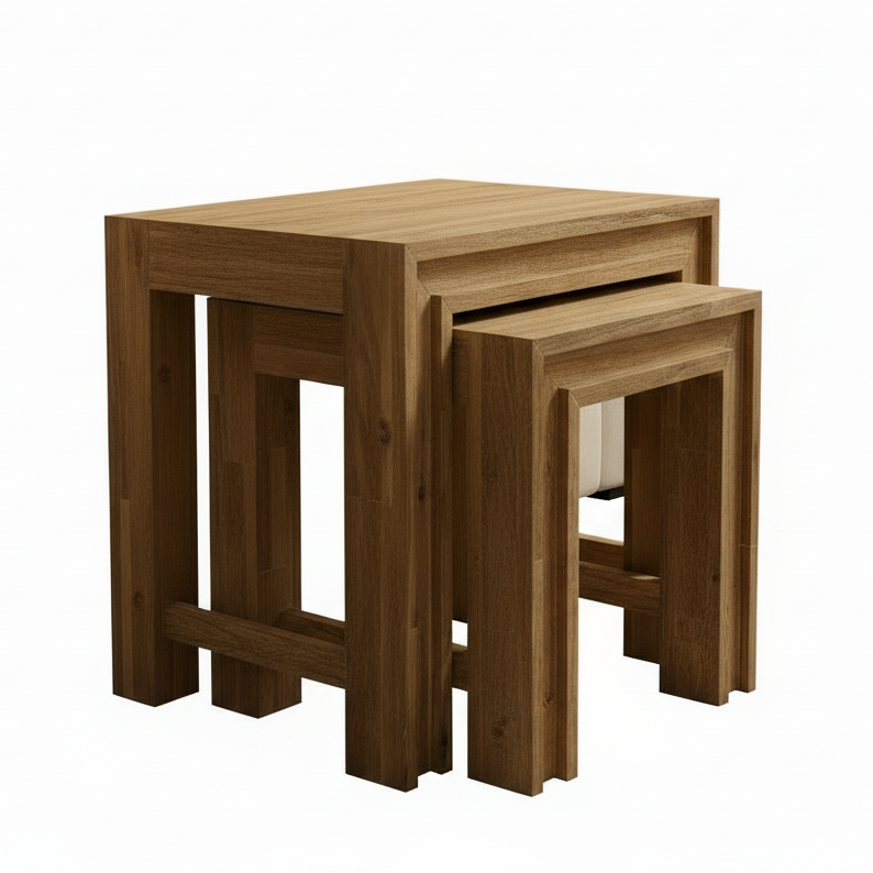 Lexington Washed Oak Nest of Two Tables