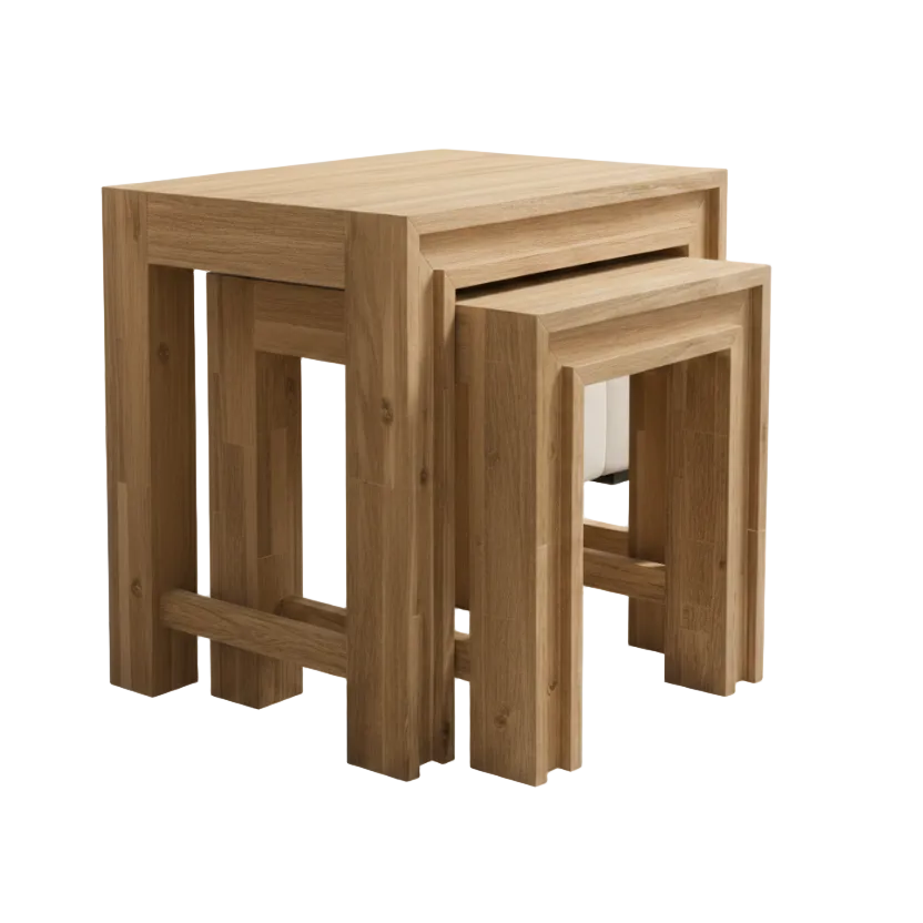 Lexington Washed Oak Nest of Two Tables