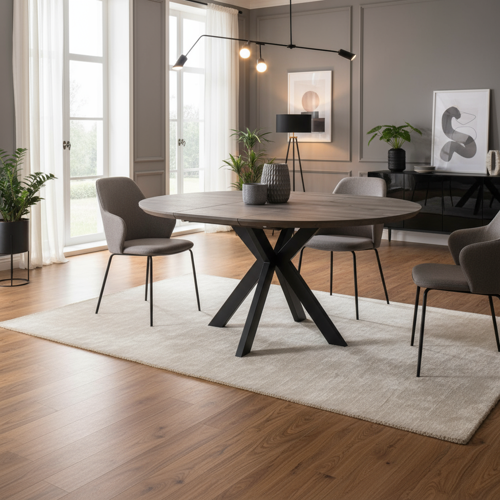 Manhattan Extending Round Dining Table