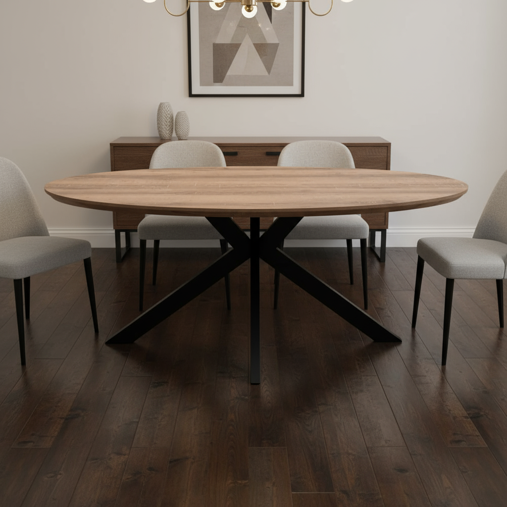Manhattan 2.2 Metre Oval Dining Table