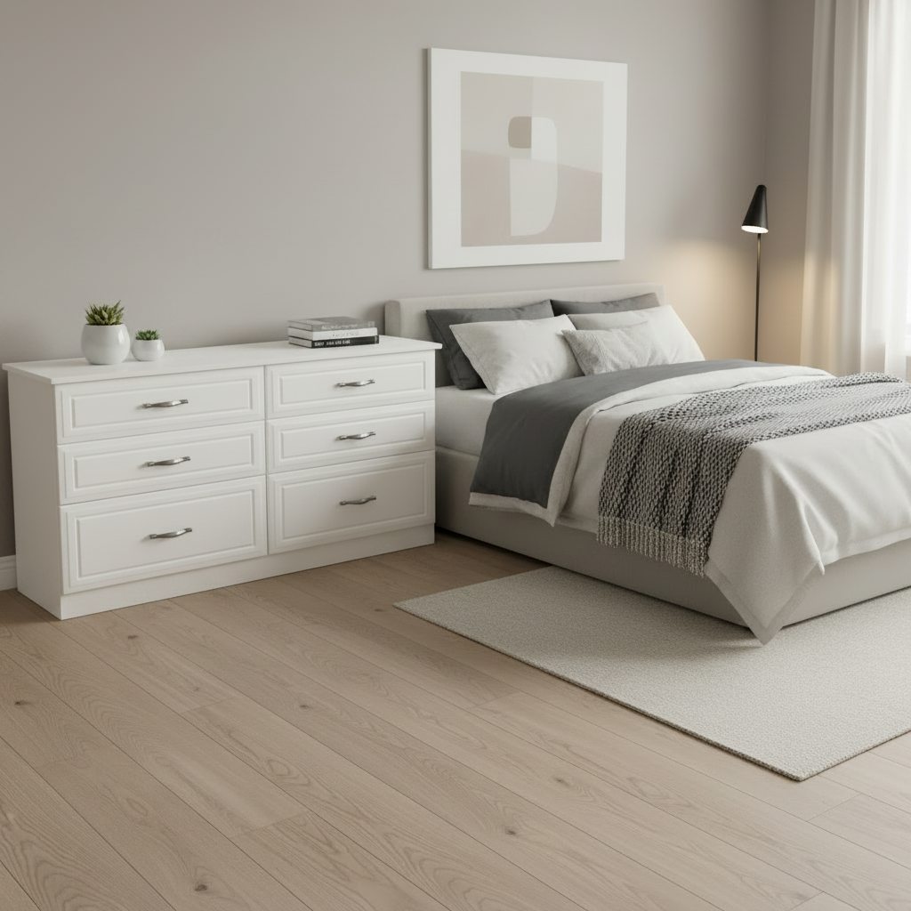 Metro Grey 6 Drawer Long Chest