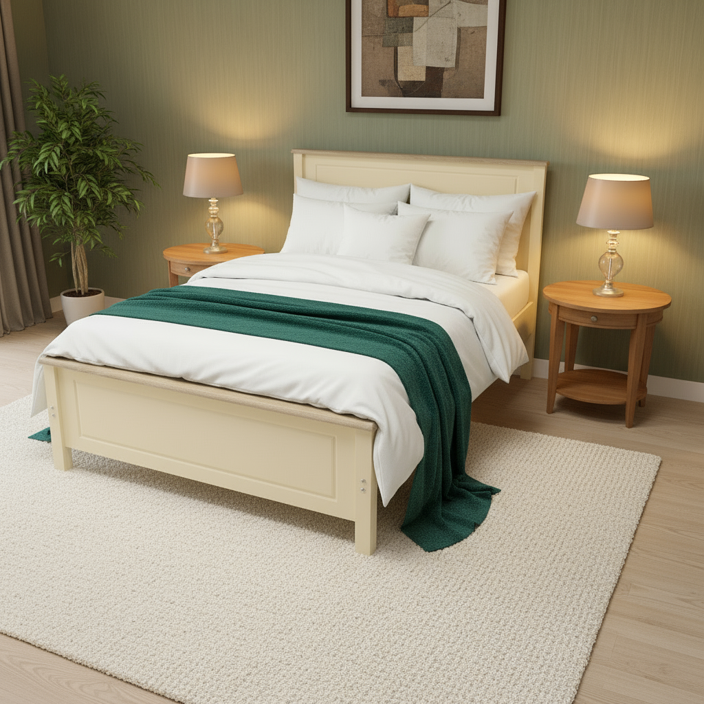 Milano Cream Oak Bed Frame