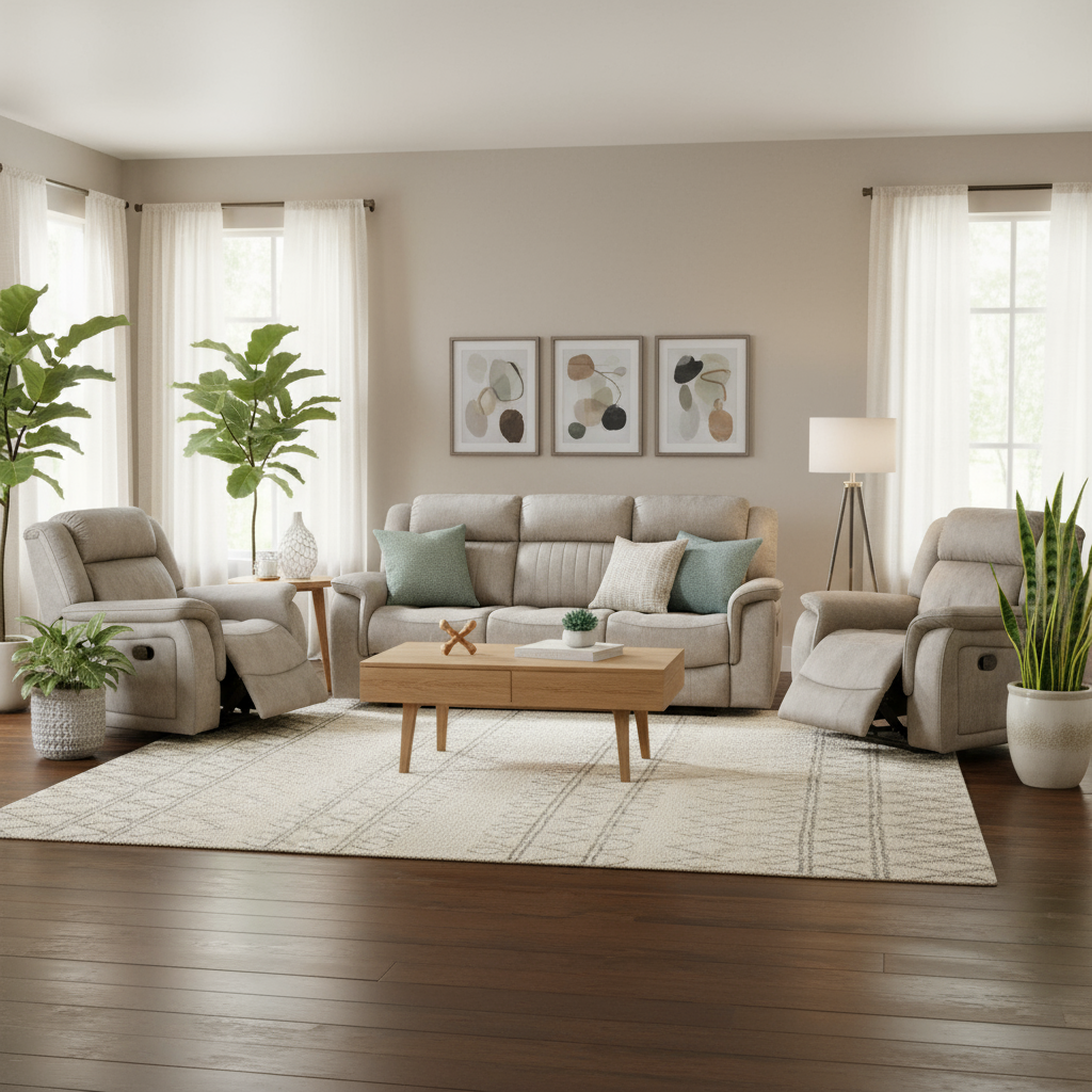 Porto 2 Seater Reclining Sofa (2 Recliners)