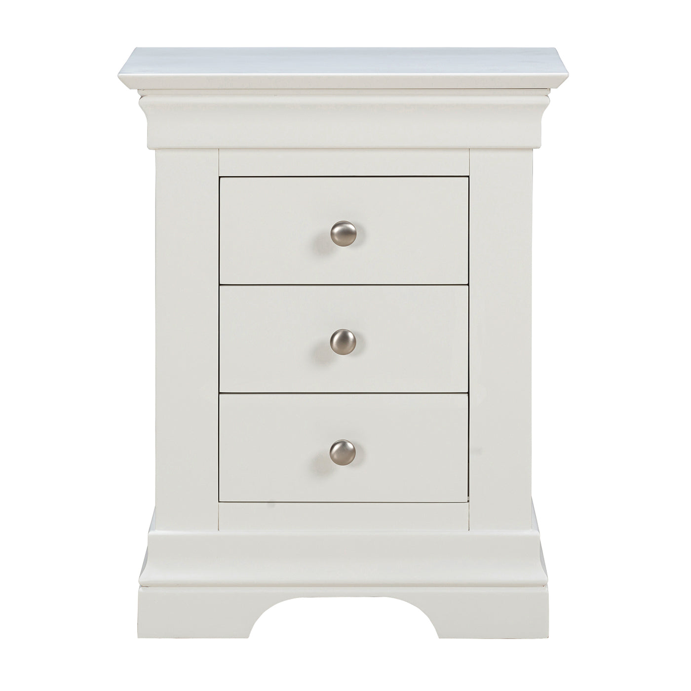 Province 3 Drawer Bedside Locker - White