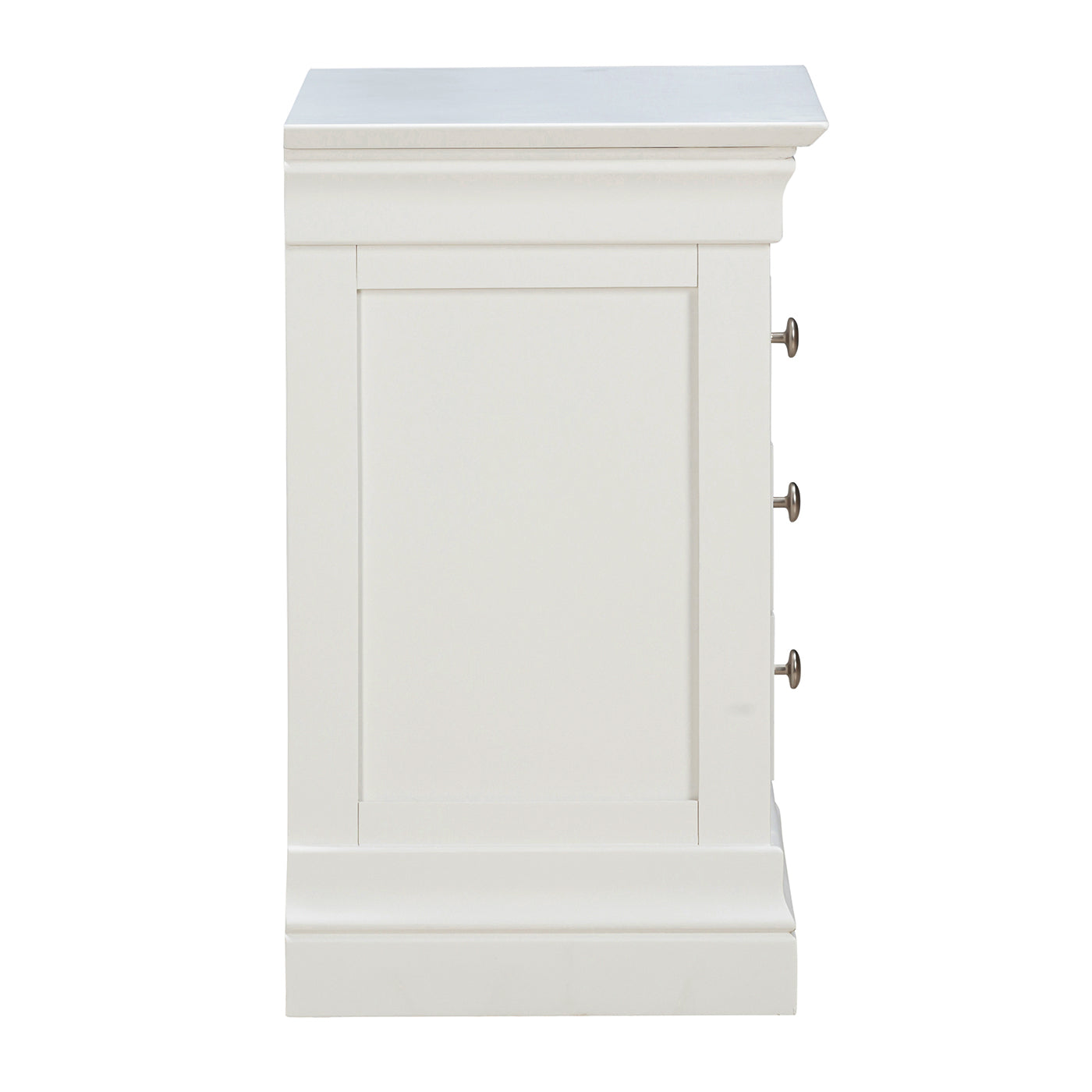 Province 3 Drawer Bedside Locker - White