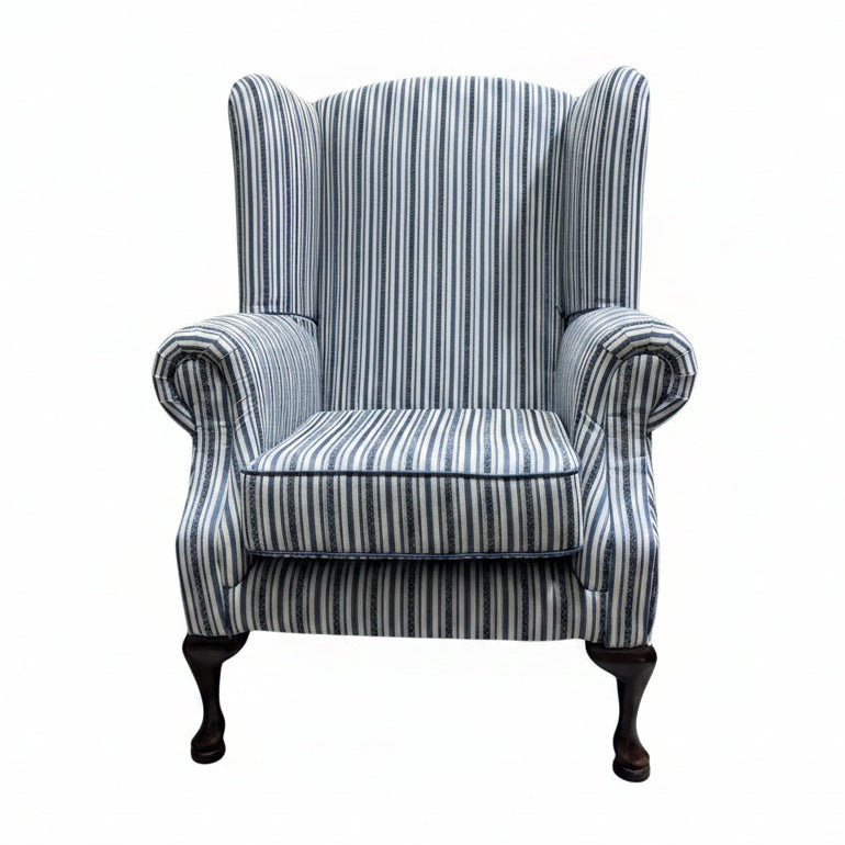 Queen Anne Patchwork Wing Armchair