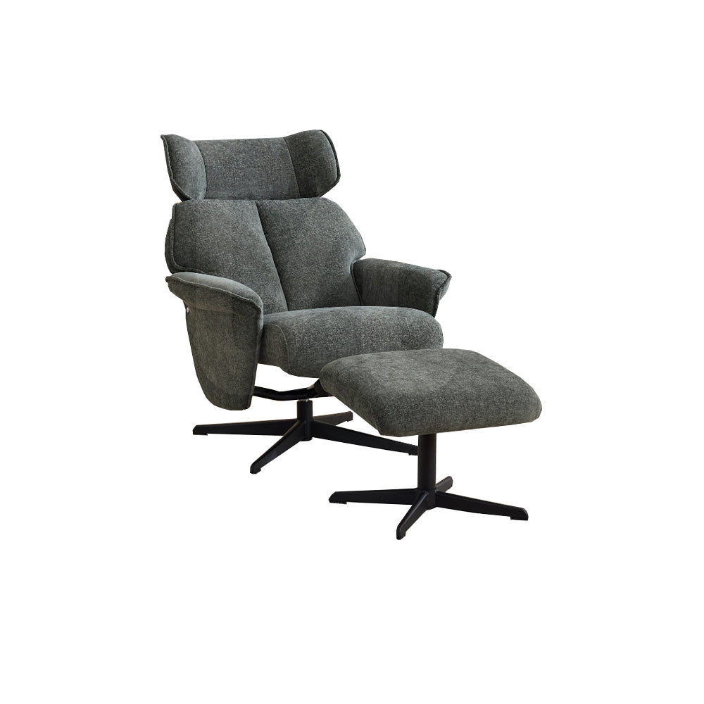 Reagan Swivel Armchair and Footstool