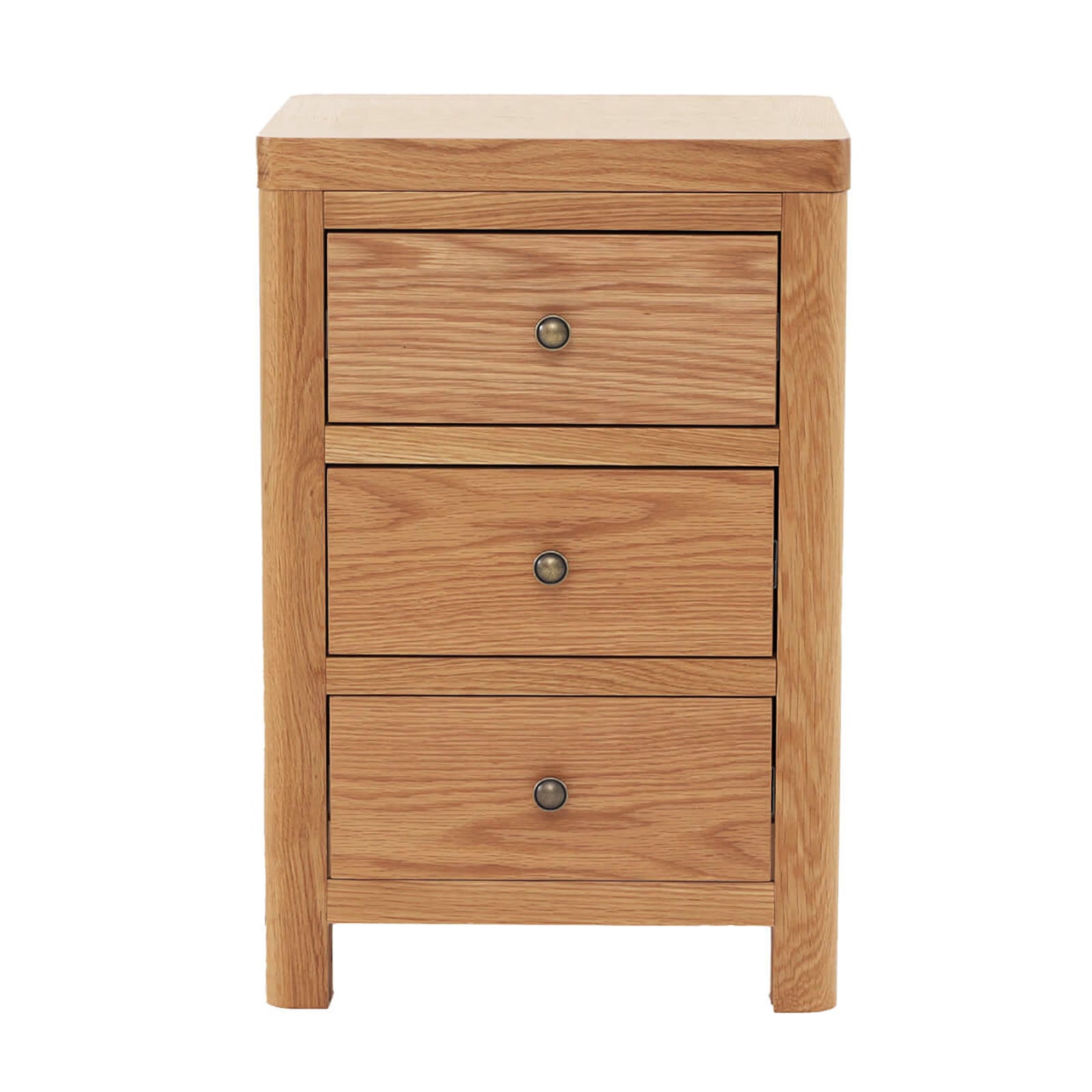 Renata Oak 3 Drawer Bedside Locker
