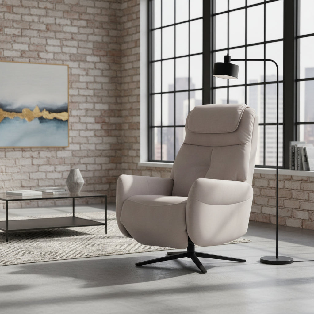 Mirage Swivel Accent Armchair with Back Messager