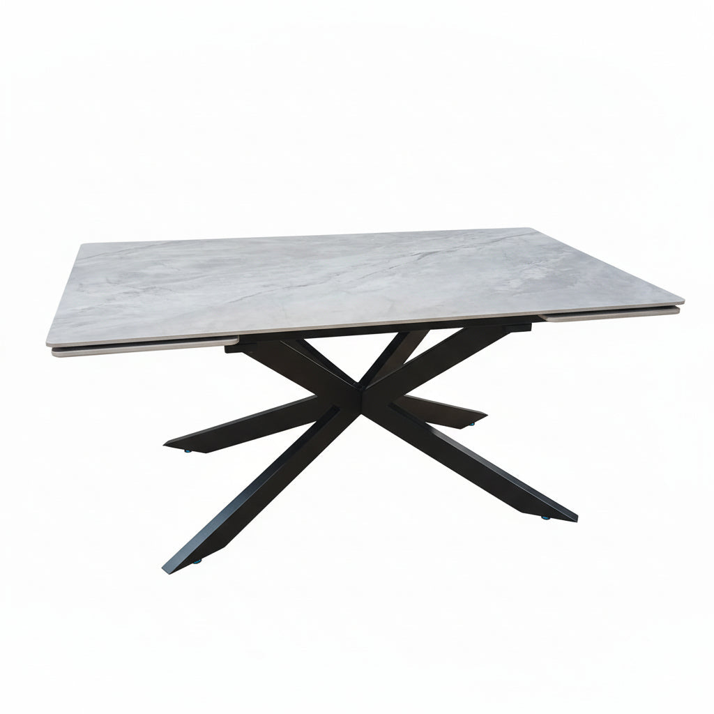 Roxanne Gloss Marble Ceramic Dining Table - 160 to 240cm