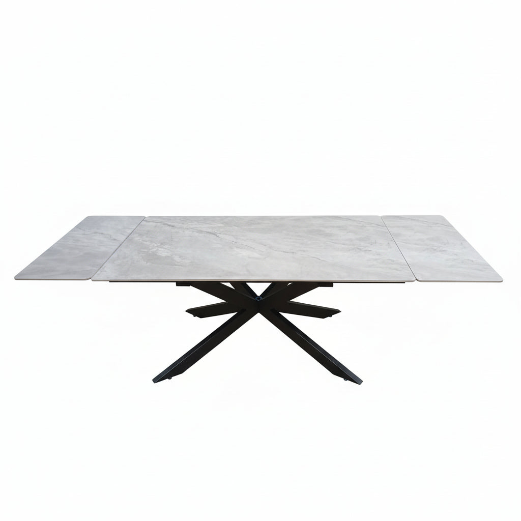 Roxanne Gloss Marble Ceramic Dining Table - 160 to 240cm