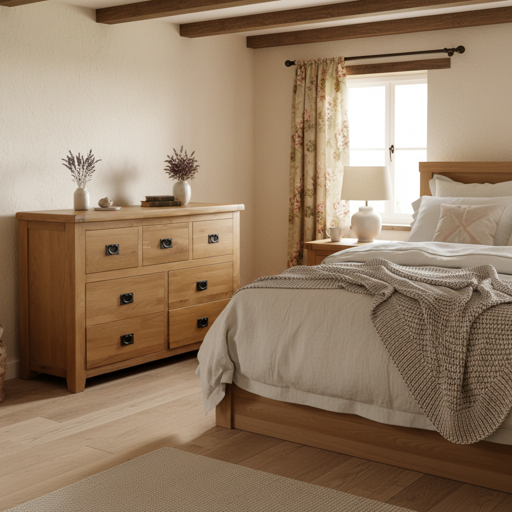 Saoirse Oak 3 Over 4 Wide Chest