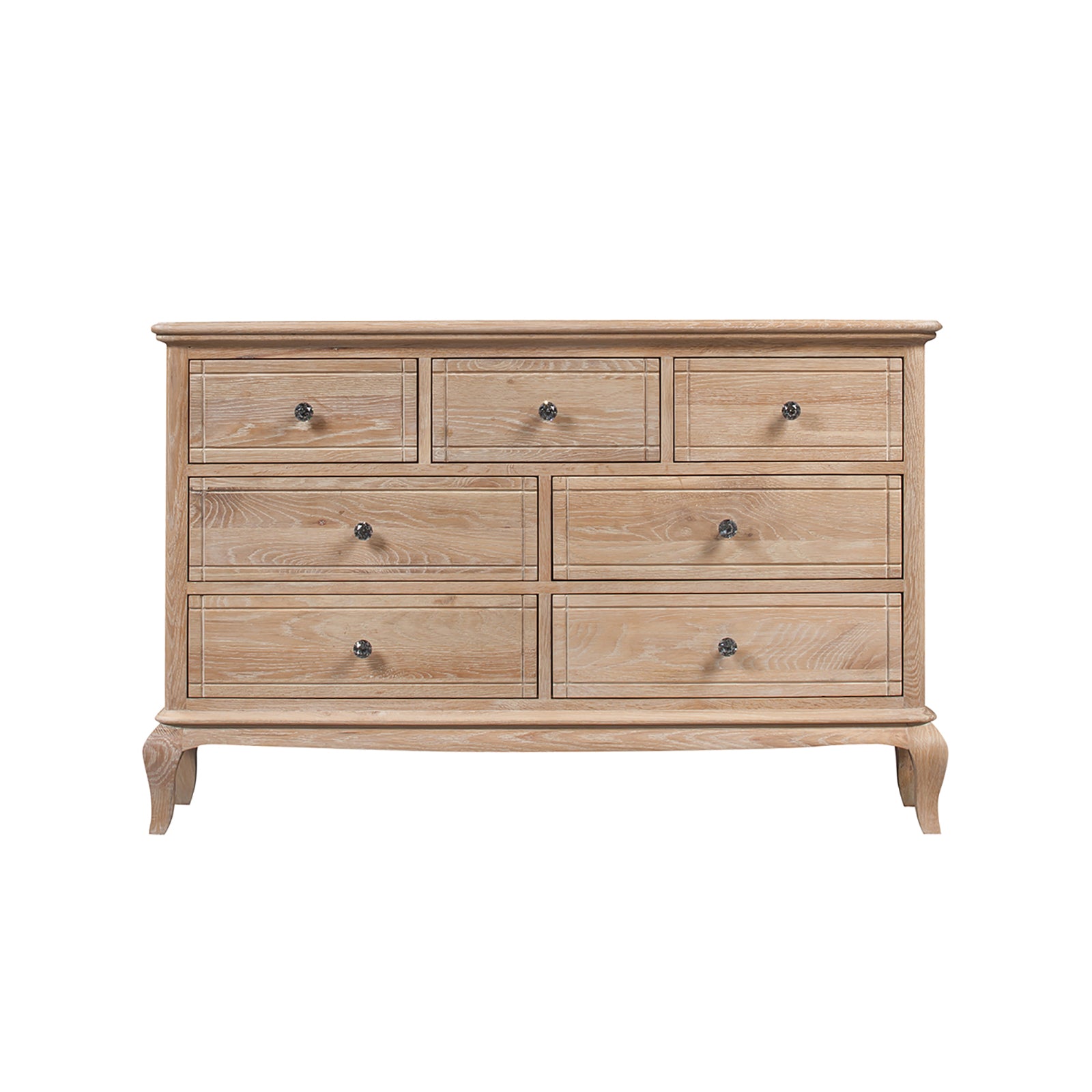 Seine 7 Drawer Oak Wide Chest