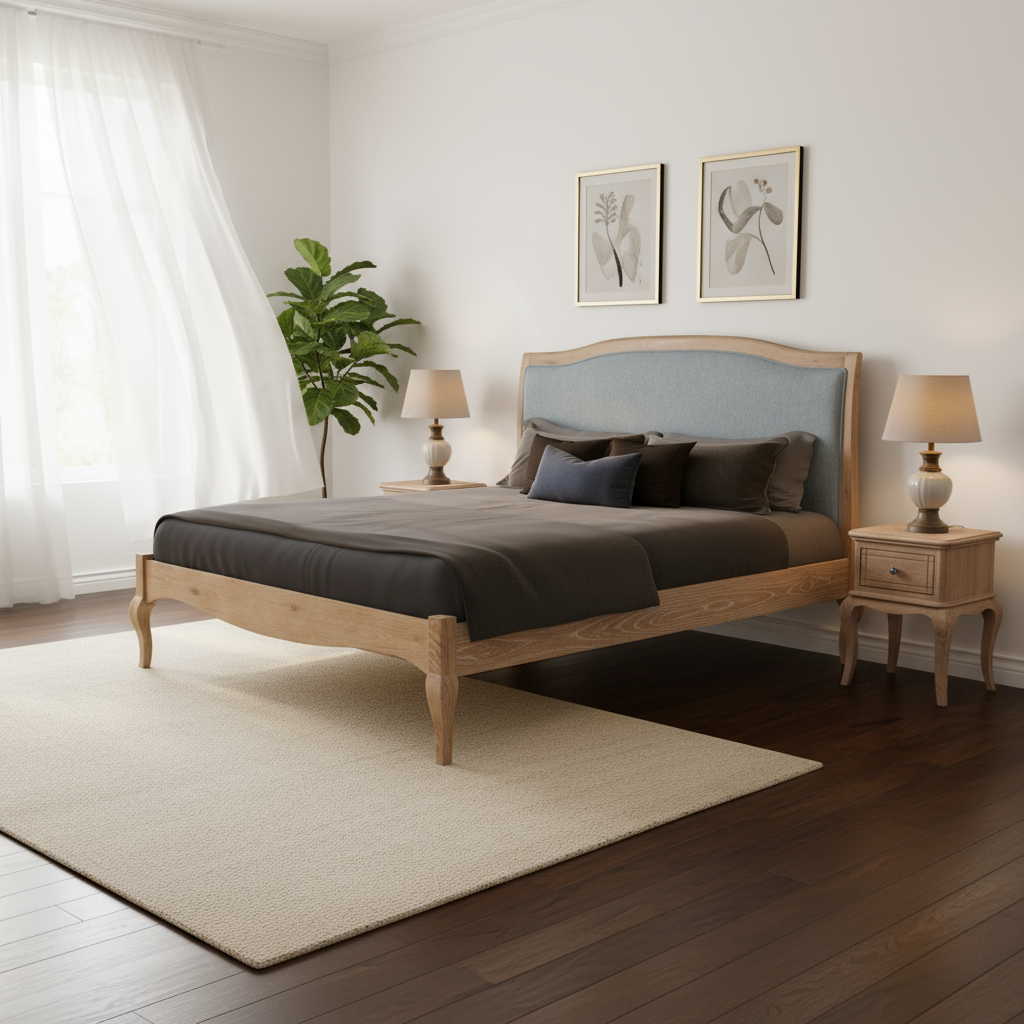 Seine Oak Bed Frame