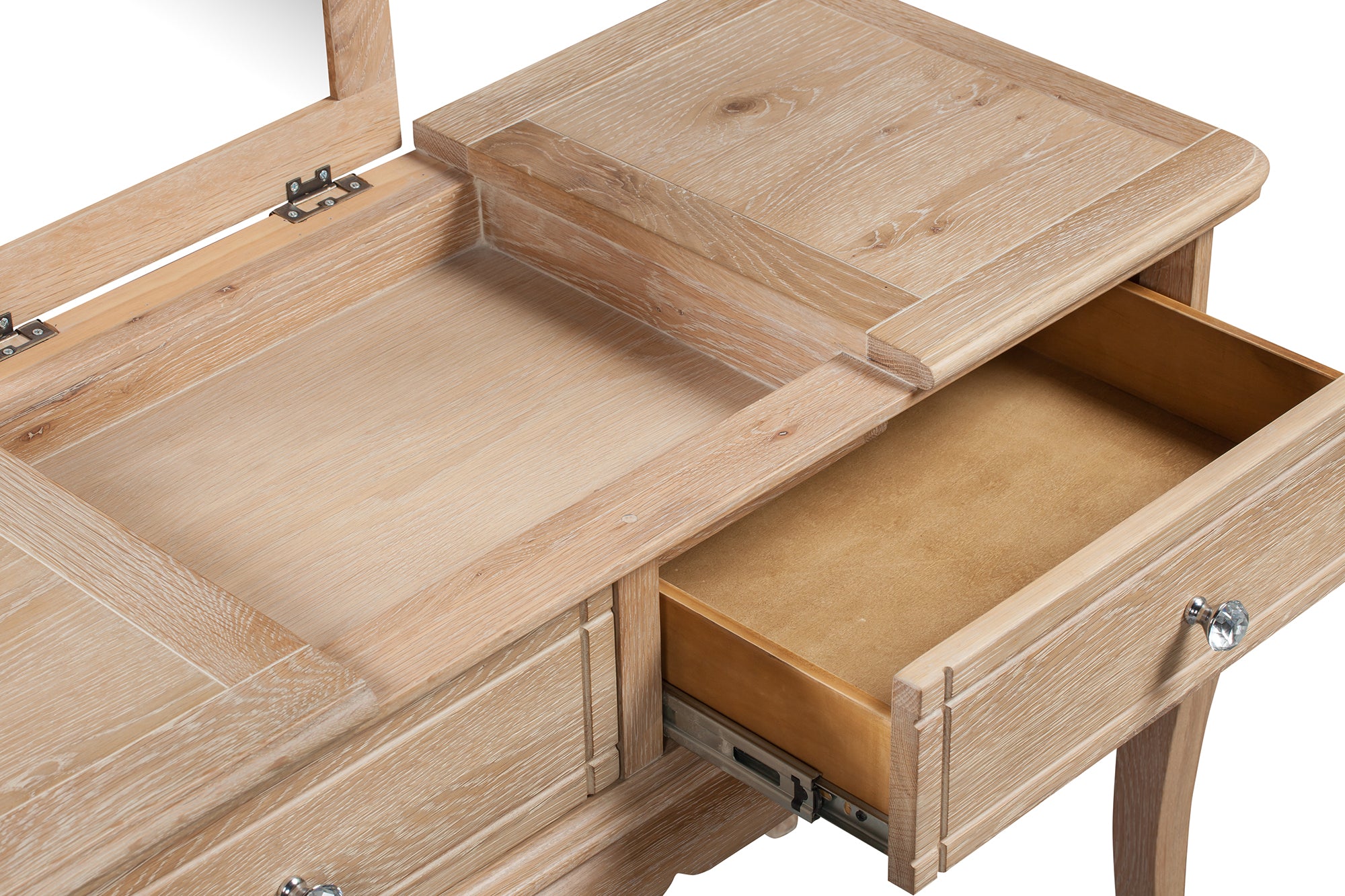 Seine Dressing Oak Table | Mirror | Stool