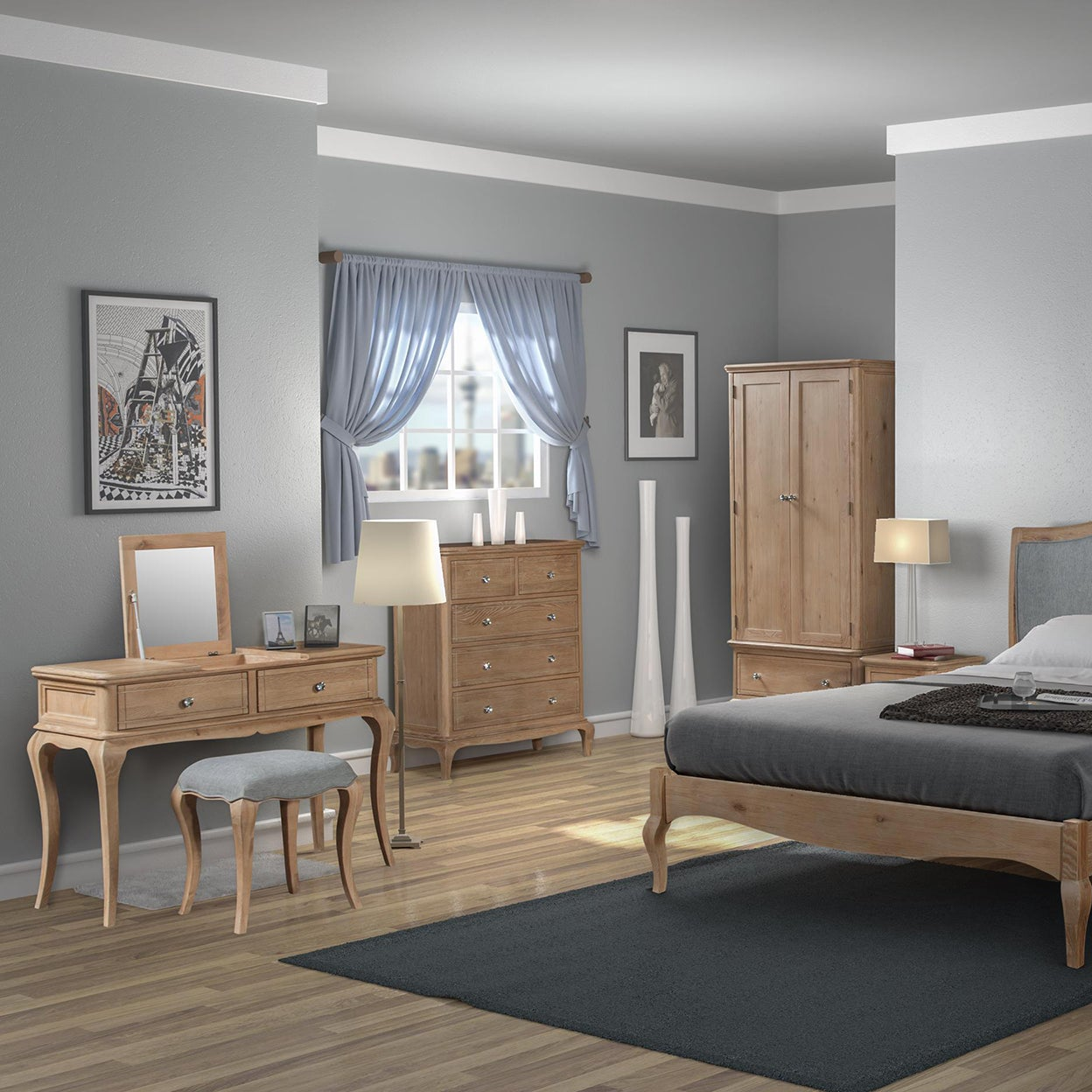 Seine Oak Bedside Locker