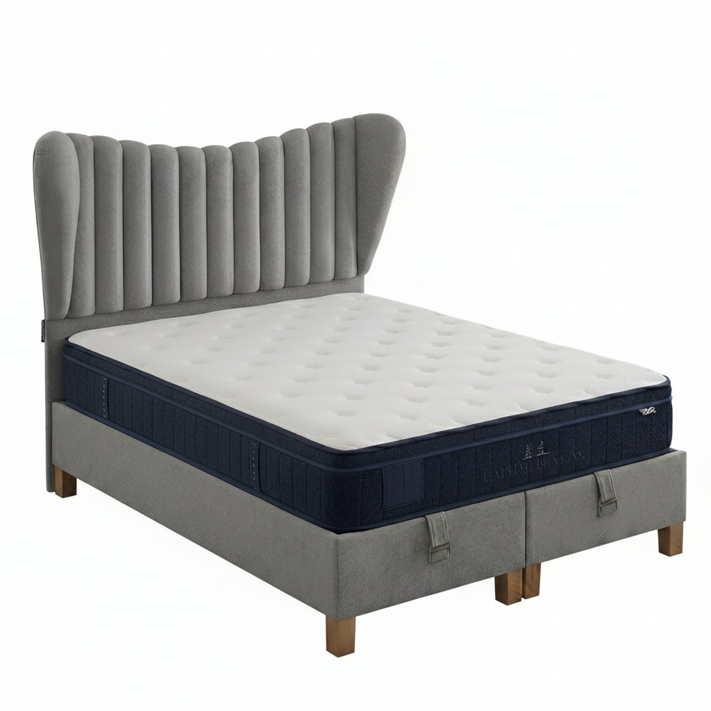 Serenity Storage Ottoman Bed, California or Newgrange Mattress