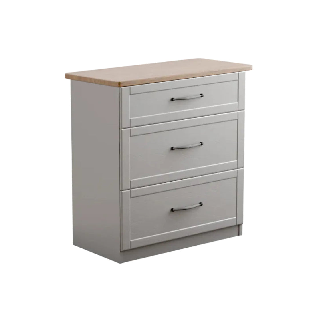 Shaker 3 Drawer Deep Chest with Oak Top