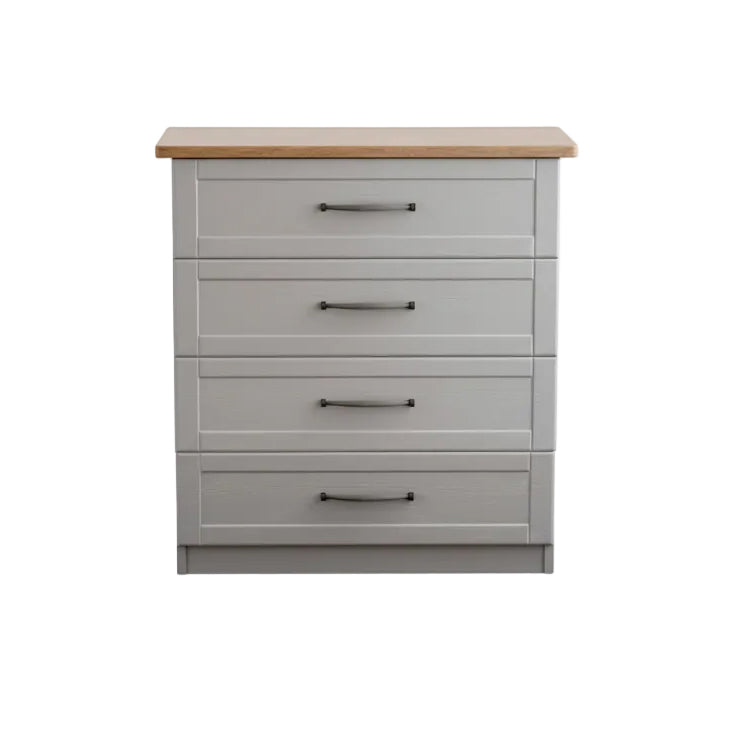 Shaker 4 Drawer Chest with Oak Top