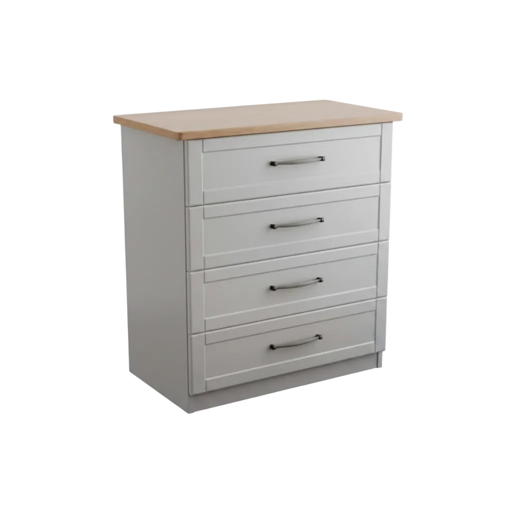 Shaker 4 Drawer Chest with Oak Top