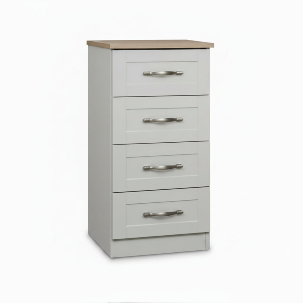 Shaker 4 Drawer Locker with Oak Top