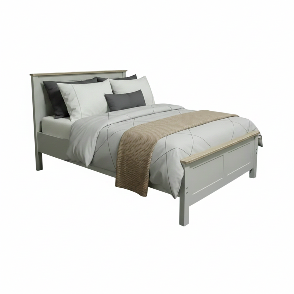 Shaker Bed Frame with Oak Top