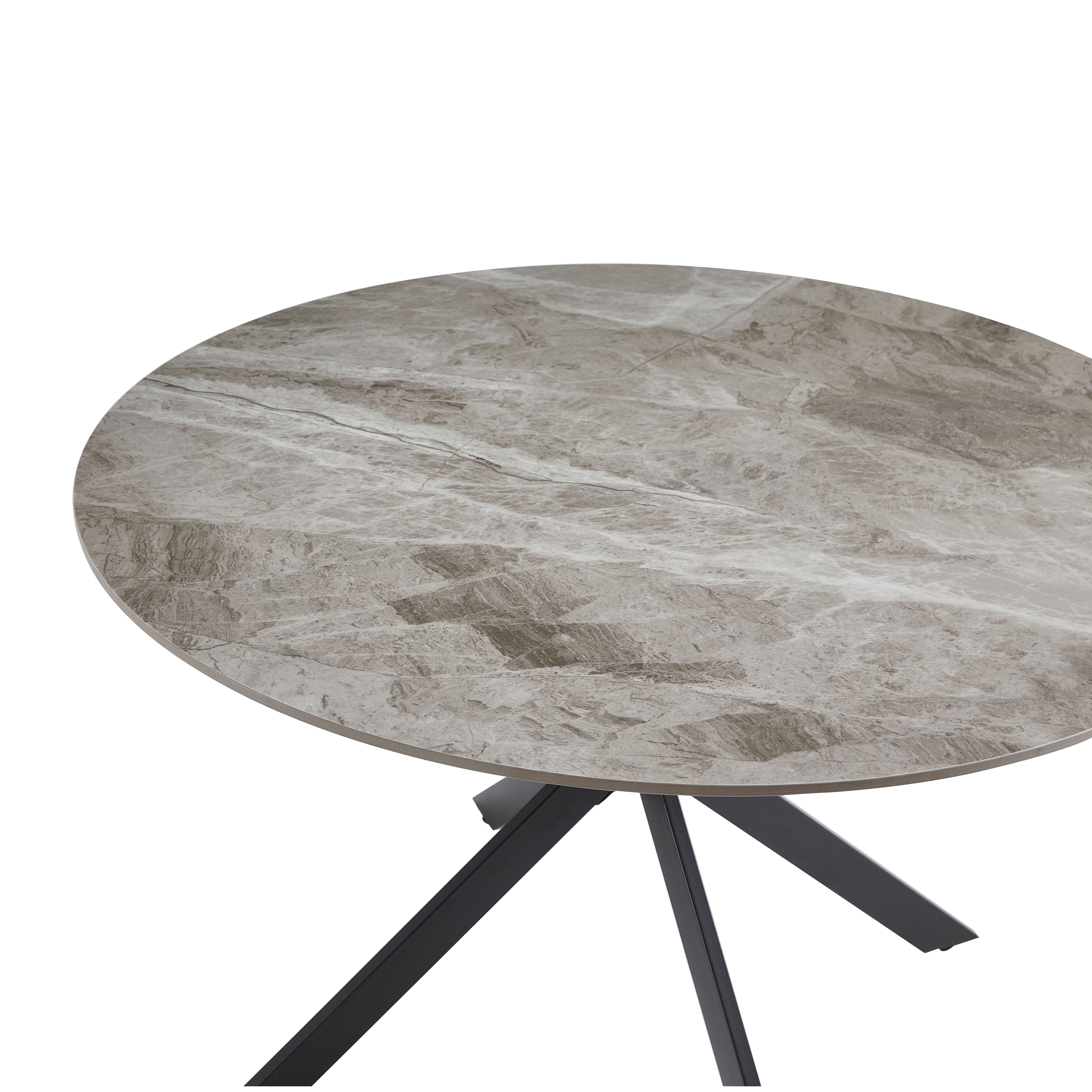 Shelley Grey Gloss Dining Table - 120cm